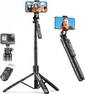 {K-28}Long Video Stand Cum Selfie Stick Tripod with Remote - 360° Rotation Phone Stand with Wireless Remote Control, without light