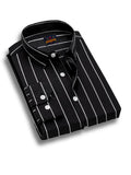 Men's long sleeve stripe / print shirt