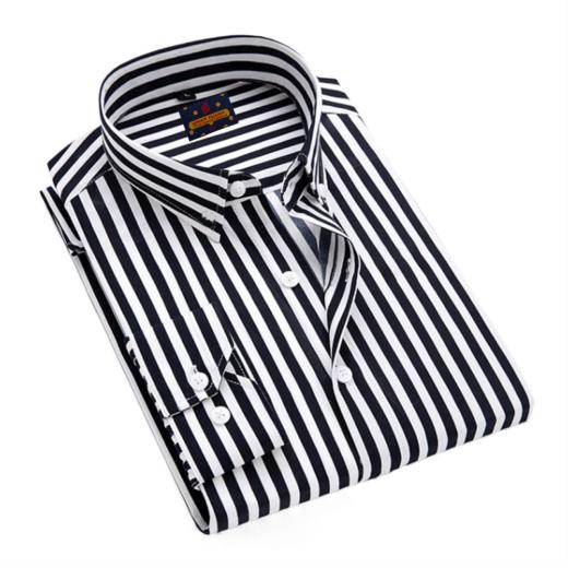 Men's long sleeve stripe / print shirt
