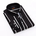 Men's long sleeve stripe / print shirt