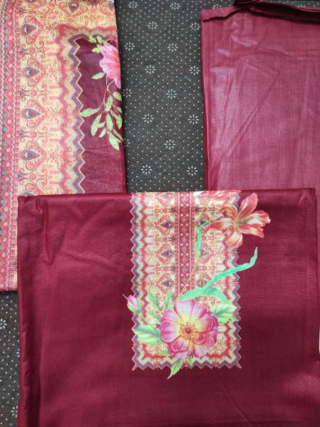 MALHAR 100% Premium cotton lawn digital printed 3 Piece