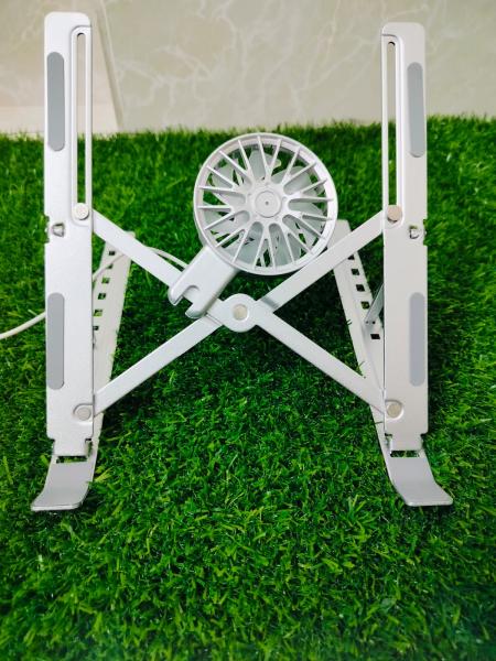 Laptop stand with cooling fan