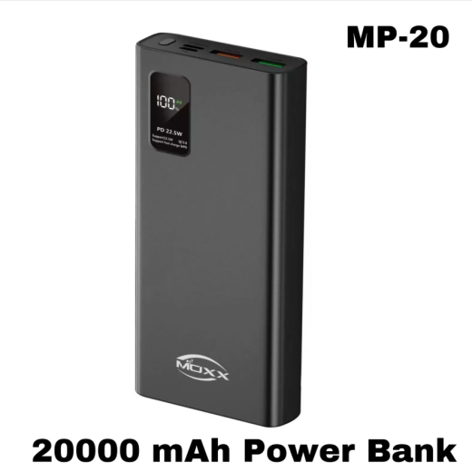 Moxx MP-PB20 Power Bank - 20000mAh - Black