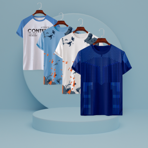 Stylish/Comfortable sports T-Shirt 4 (Four) pcs combo offer