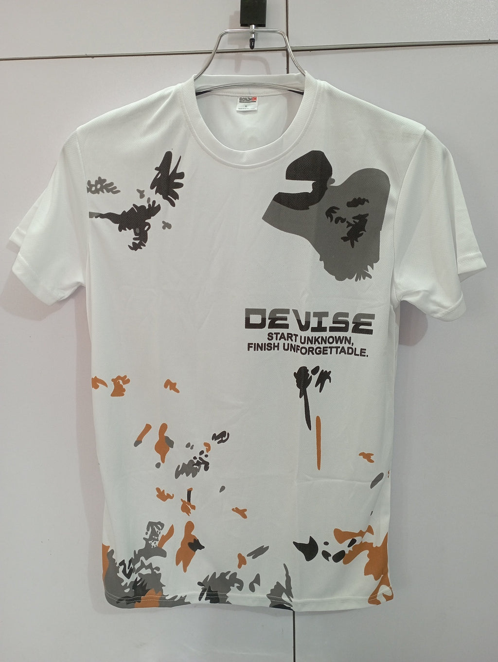 Stylish Comfortable sports T-Shirt(ASh+White)
