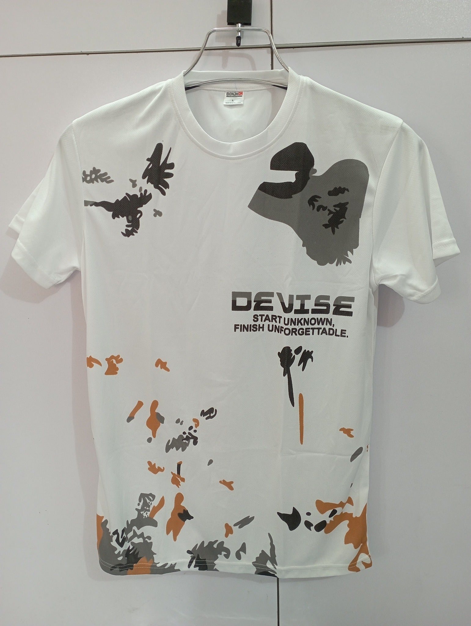 Stylish Comfortable sports T-Shirt(ASh+White)