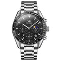 Butter Fly Lock  OLEVS Watch for mens  (Still chain and black dial)