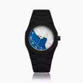 Aura watch 2025 New Arabic Aura Watch Silver Dial @ navy bule Modern Creative Design (Blue )