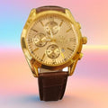 OLEVS 5610 New Luxury Fashion Glass Quartz Analog Men Watch-Water Resistant