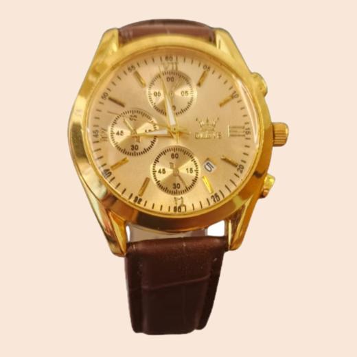 OLEVS 5610 New Luxury Fashion Glass Quartz Analog Men Watch-Water Resistant