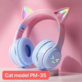✨ PM-35 Cat Ear LED Bluetooth Headset – Kids & Adults Favourite 😻
