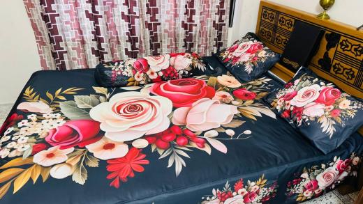 China Premium 3D Design Bed Sheet(red)