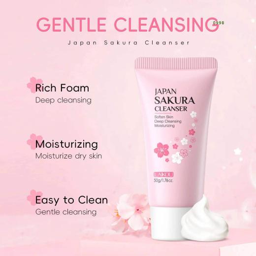 LAIKOU Japan Sakura Facial Cleanser Foam Face Wash-50gm