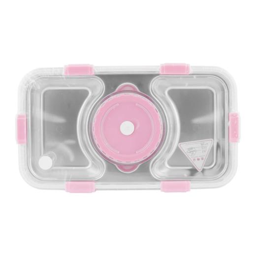 LAXSON Premium SUS 304 Stainless Steel Lunch Box (7108 Pink)