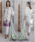 Exclusive Pakistani Handwork Cotton 3-Piece with Chiffon Georgette Dupatta