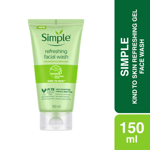 SIMPLE FACE WASH KIND TO SKIN REFRESHING GEL 150ML