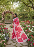 Handloom semi moslin saree