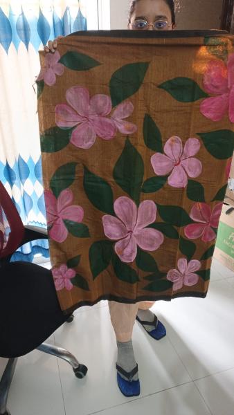 হ্যান্ড প্রিন্ট শাড়ির