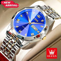 OLEVS 9931G New Exclusive Design Quartz Watch for Men Royal blue