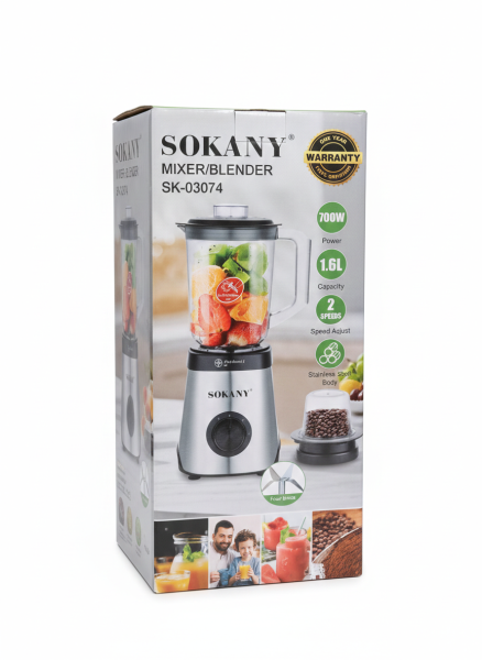 Sokany 2-in-1 Mixer & Blender – Model SK-03074 (700W)