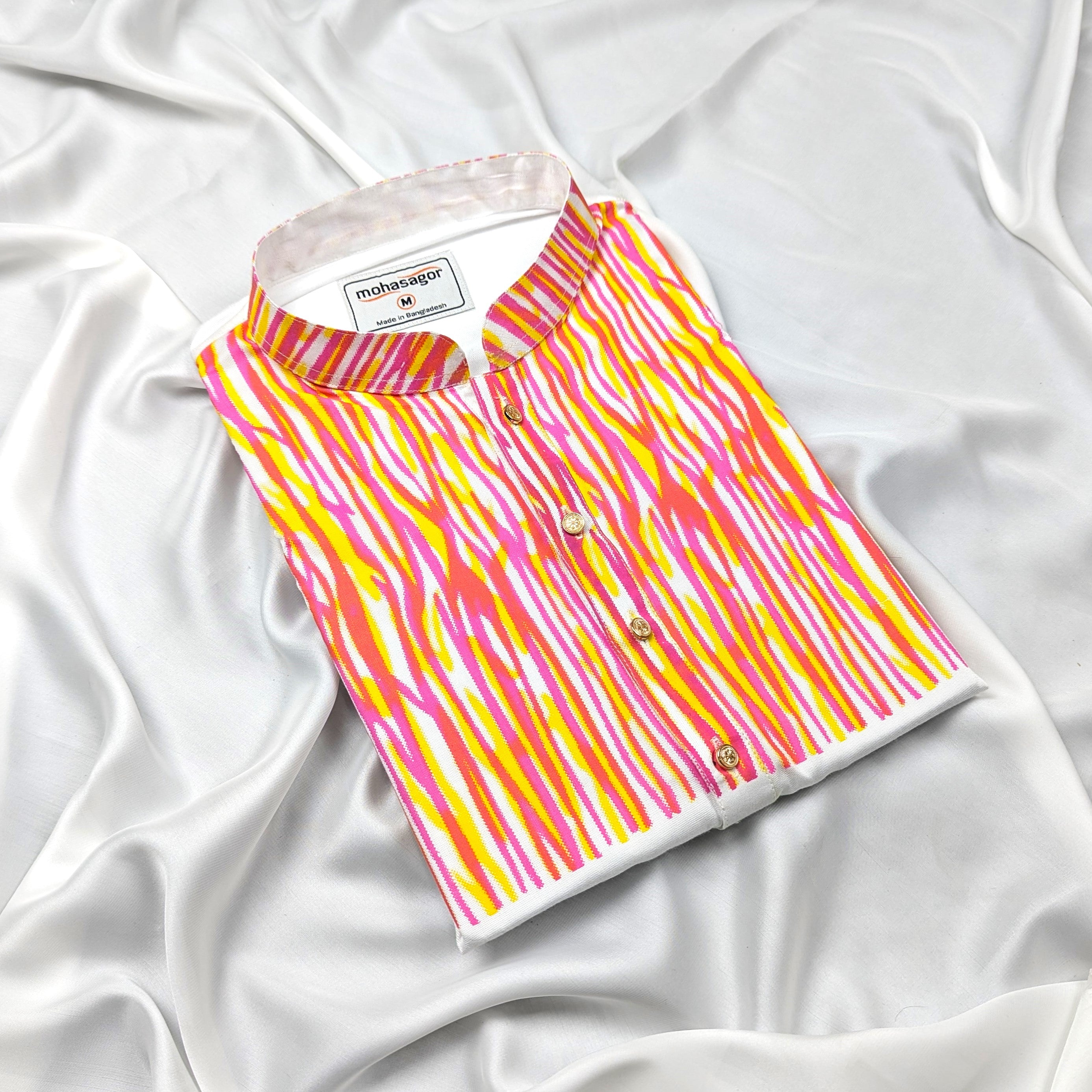 Colors Printed Stylish Semi Logn Panjabi