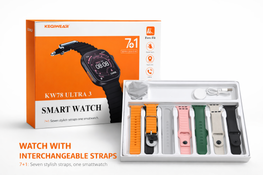 KW78 Ultra 3 Smart Watch – 7+1 Premium Strap Edition
