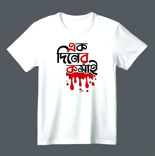 ঈদ স্পেশাল বাংলা টাইপোগ্রাফি প্রিন্টেড টি-শার্ট (কোরবানি কালেকশন) – হোলসেল অফার | সাইজ M-XXL