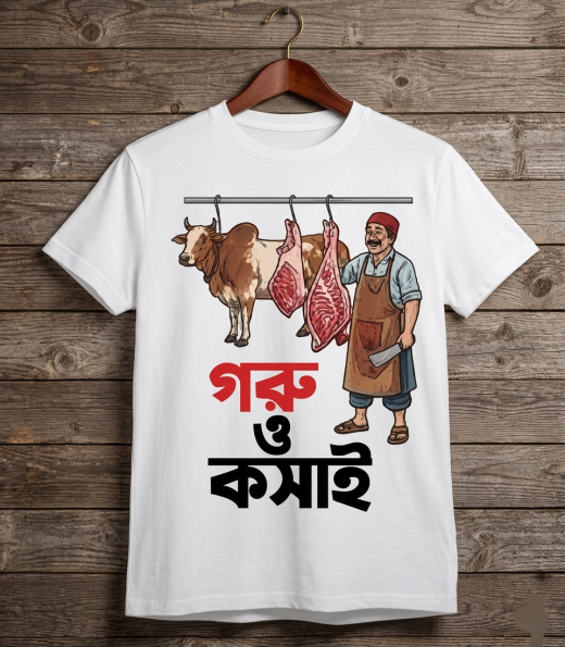 ঈদ স্পেশাল বাংলা টাইপোগ্রাফি প্রিন্টেড টি-শার্ট (কোরবানি কালেকশন) – হোলসেল অফার | সাইজ M-XXL