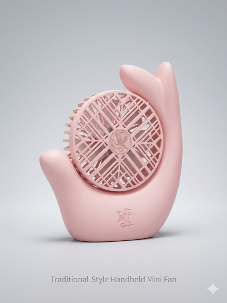 Traditional Oriental Handheld Mini Fan – Elegant Design & Powerful Cooling