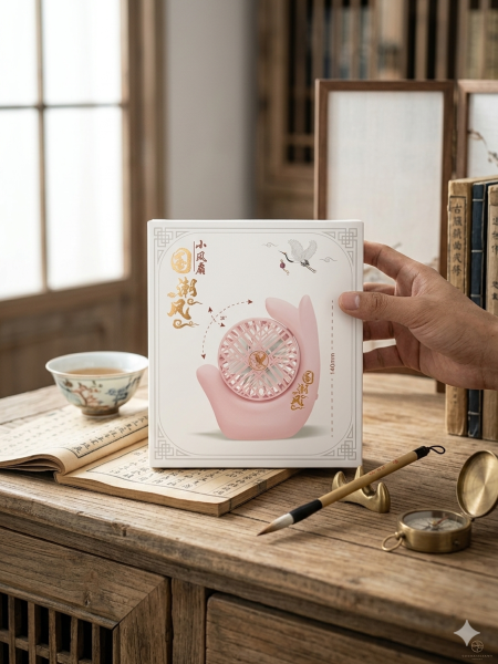 Traditional Oriental Handheld Mini Fan – Elegant Design & Powerful Cooling