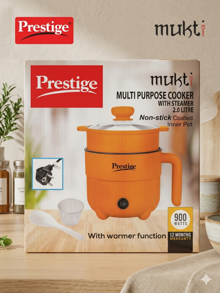 Prestige Mukti 2.0L Multi-Purpose Electric Cooker with Steamer