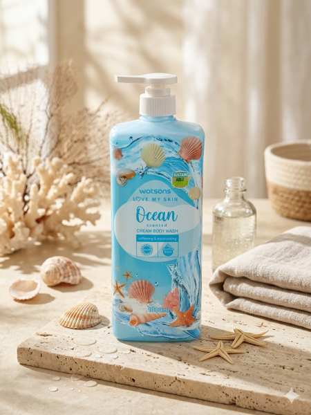 Watsons Love My Skin Ocean Scented Cream Body Wash – সমুদ্রের সতেজতায় সারাদিন প্রাণবন্ত