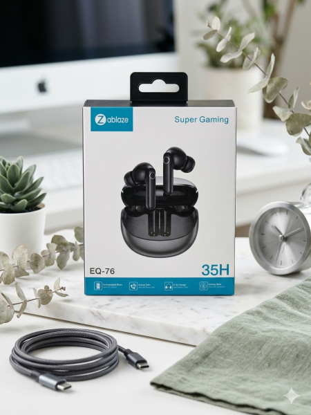 Zablaze EQ-76 Wireless Stereo Earbuds – Super Gaming Edition