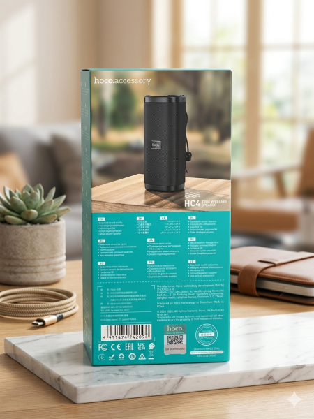 Hoco HC4 True Wireless Bluetooth Speaker – Premium Sound Experience