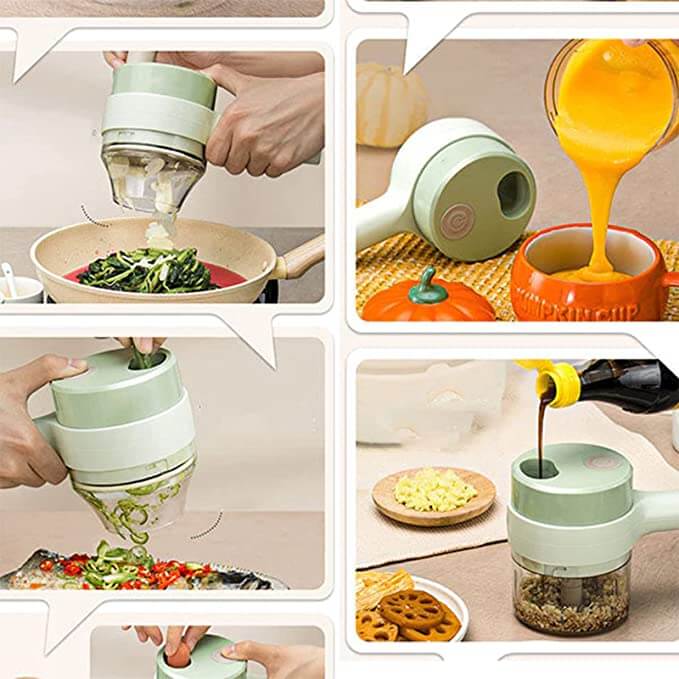 4 In 1 Handheld Electric Handheld Cooking Hammer Food Chopper