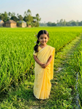 Children's Half Silk Solid Color Saree