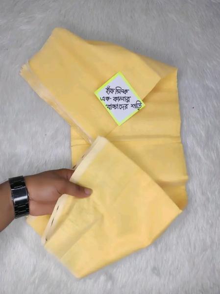 Children's Half Silk Solid Color Saree