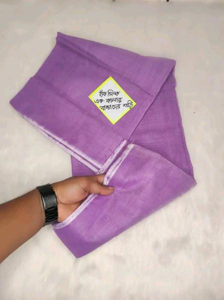 Children's Half Silk Solid Color Saree
