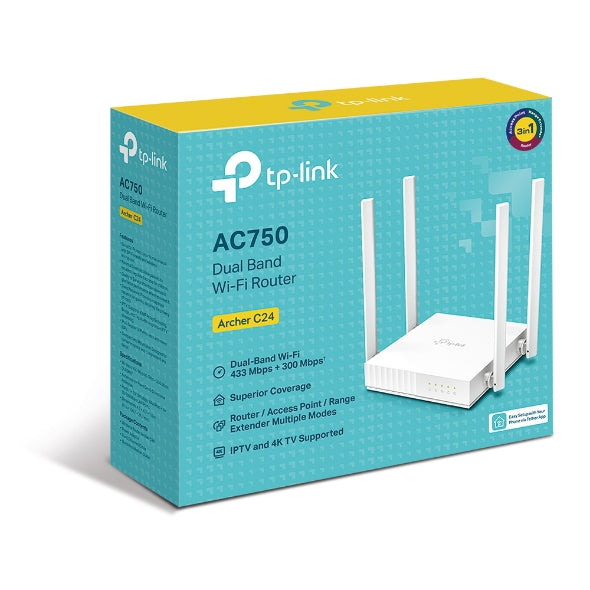 Archer C24   AC750 Dual-Band Wi-Fi Router