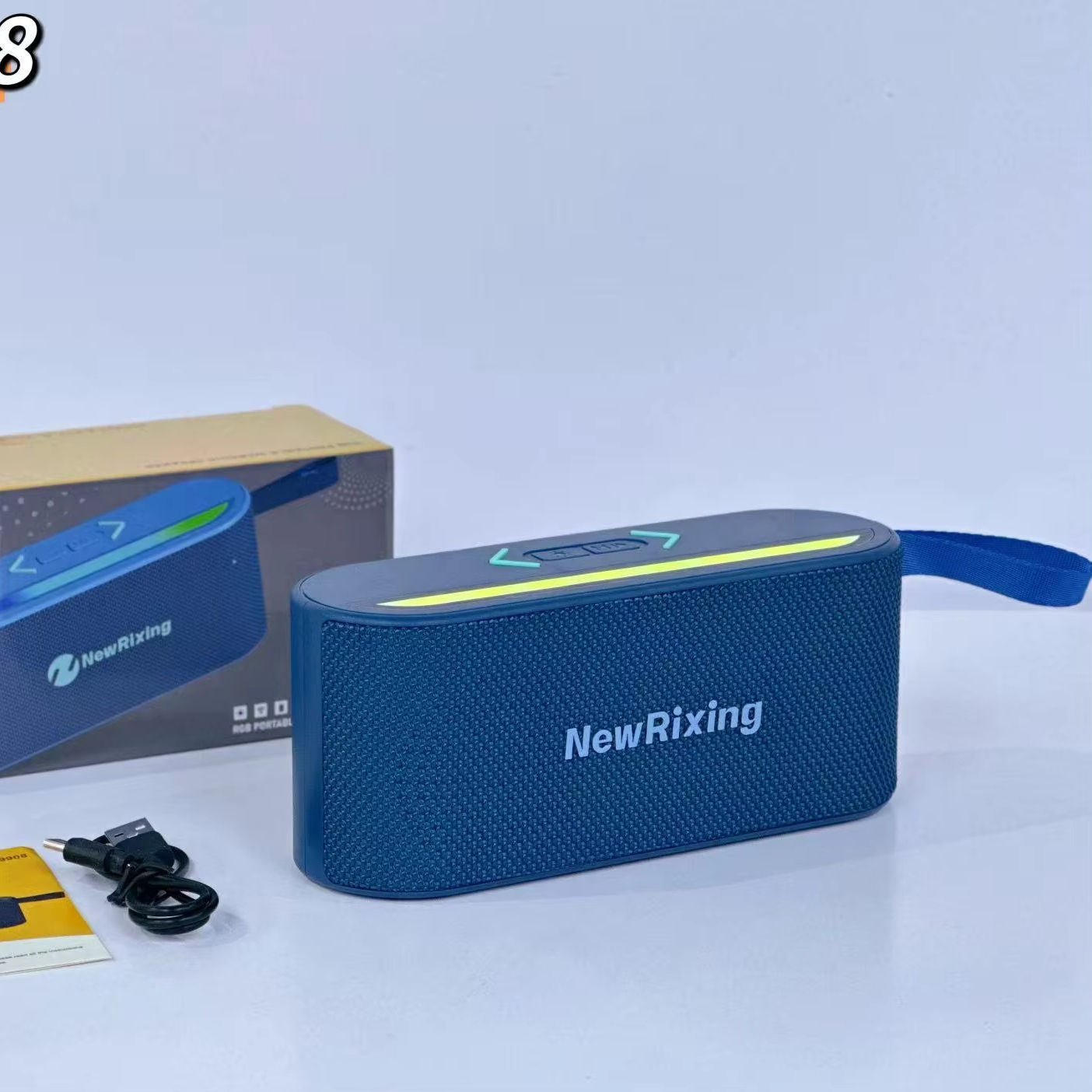 NewRixing NR - 9908 Portable Bluetooth Speaker with RGB Light