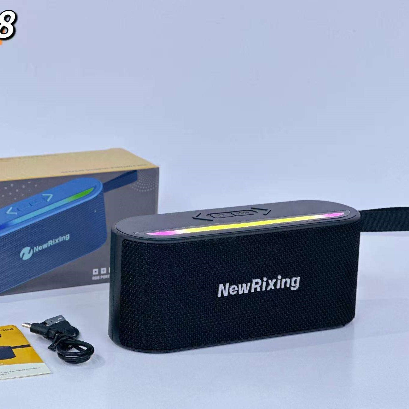 NewRixing NR - 9908 Portable Bluetooth Speaker with RGB Light