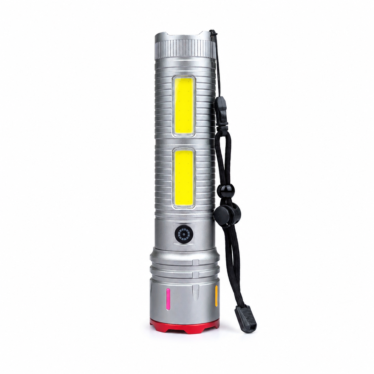Premium Laser Cannon X03 Metal Tactical Flashlight -Long Lasting LED Torch with Built-in Power Bank