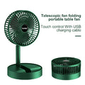 Folding Rechargeable Desk Fan, 3 Speeds Adjustable Height Table Fan with Timer, 2000mAh Rechargeable USB Charging for Home Office Travel
